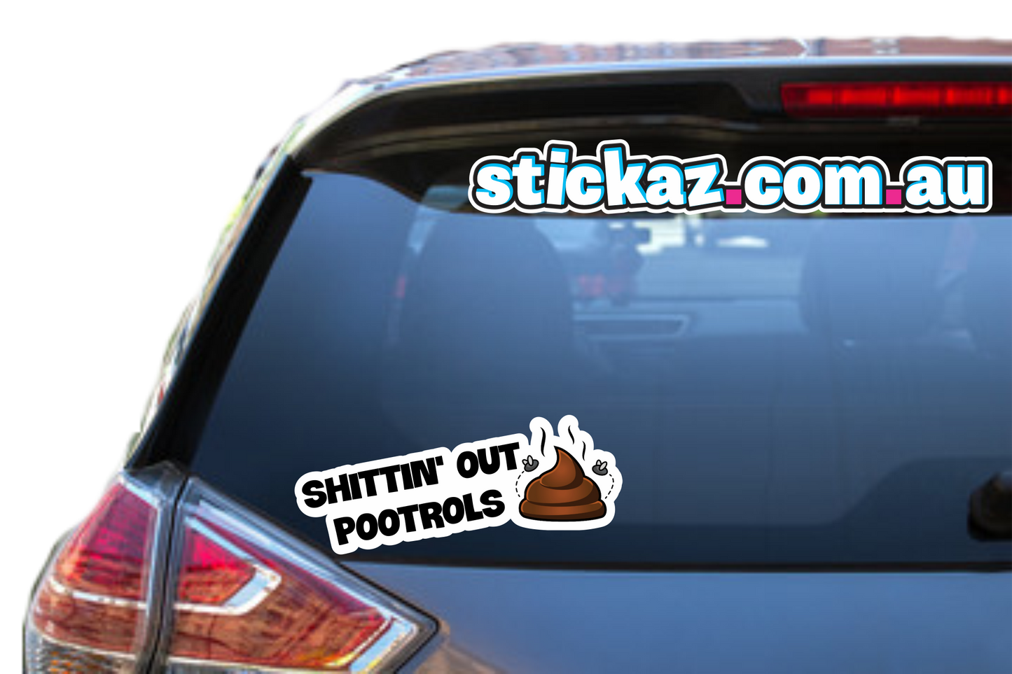 4X4 STICKER 4WD SHITTIN' POOTROLS SOOT HILUX NAVARA TRITON LANDCRUISER FUNNY