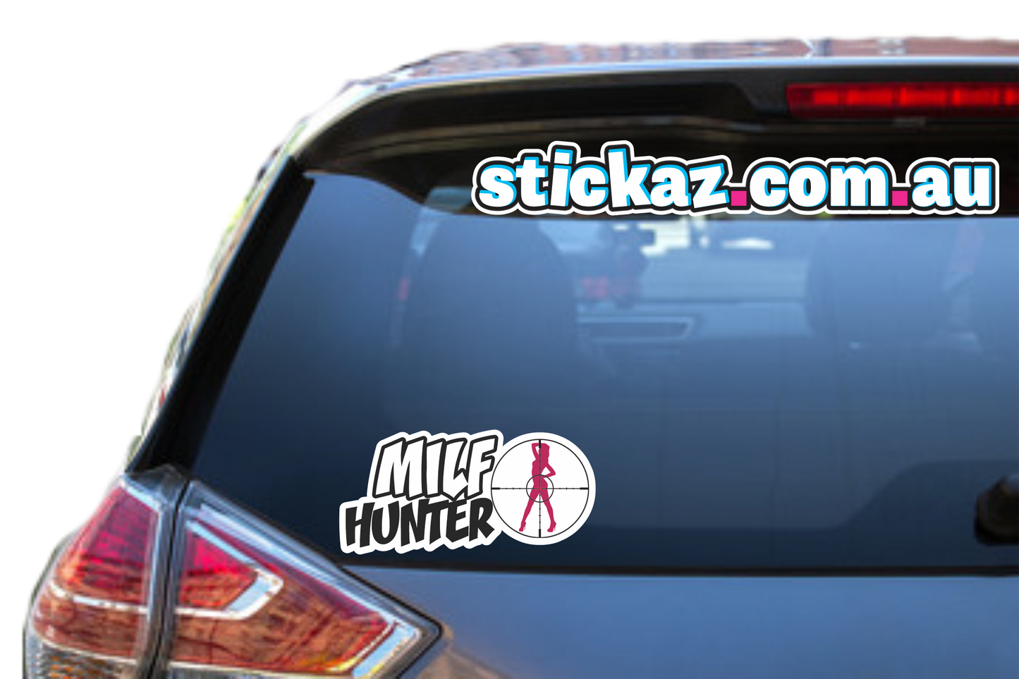 MILF HUNTER Vinyl Car Sticker Decal Cheap Funny Meme Dirty Joke DILF WINDOW JDM