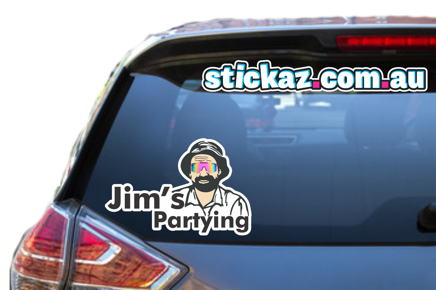 JIMS PARTY SESSION AWESOME Car Bumper Decal Cheap Funny Aussie Meme 132x82mm