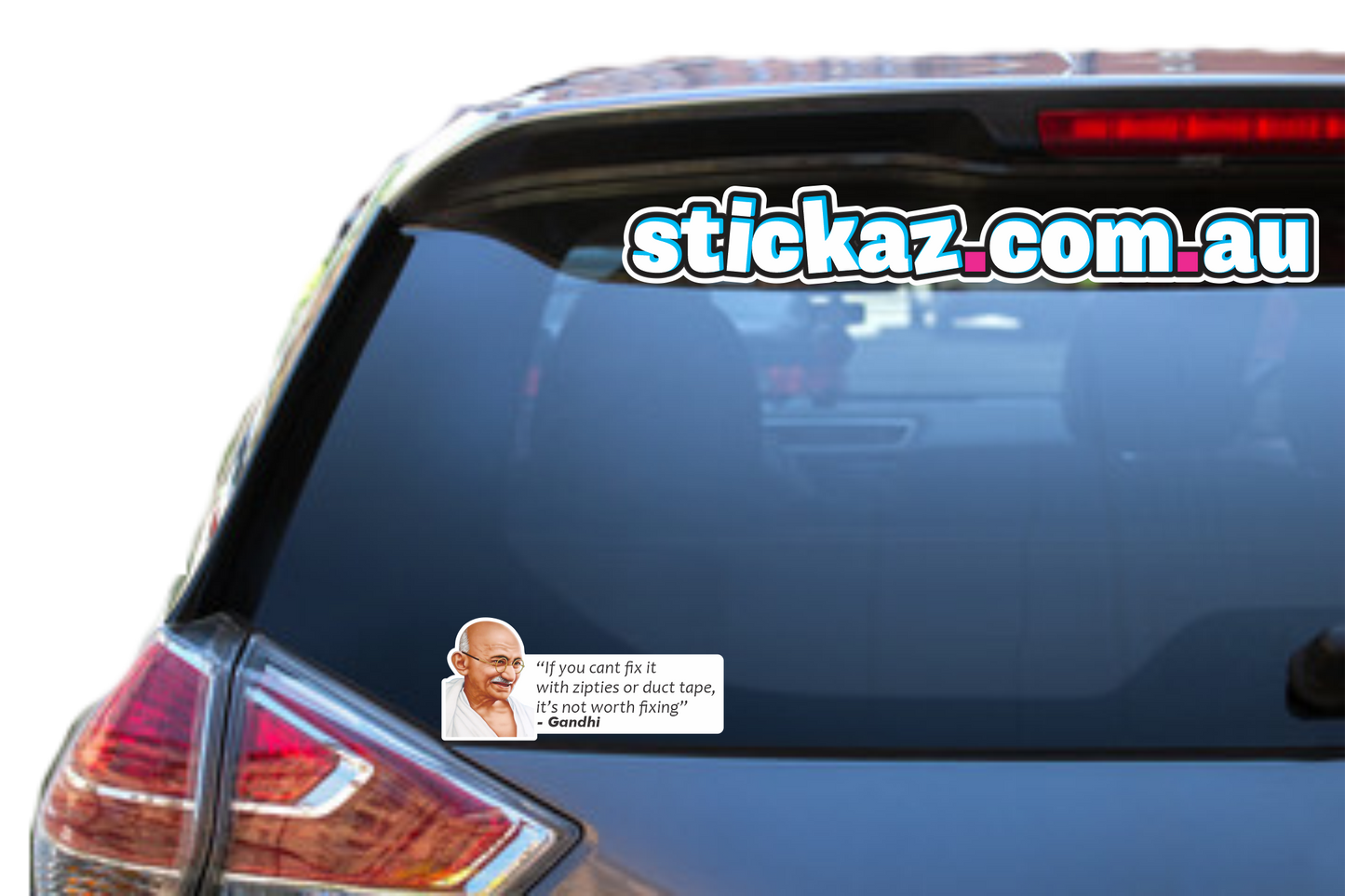 ZIP TIES DUCT TAPE GHANDI STICKER JDM OFF ROAD FUNNY DECAL STICKER 4x4 BOAT