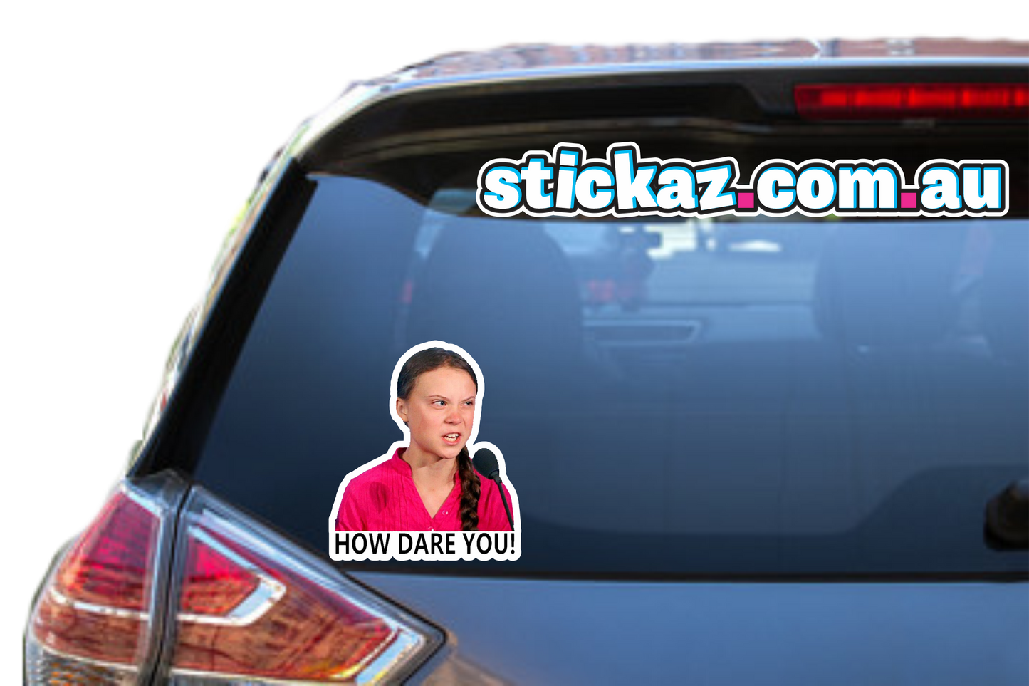 HOW DARE YOU GRETA 100mm TALL Vinyl Car Sticker Decal Funny Meme Cheap Thunberg