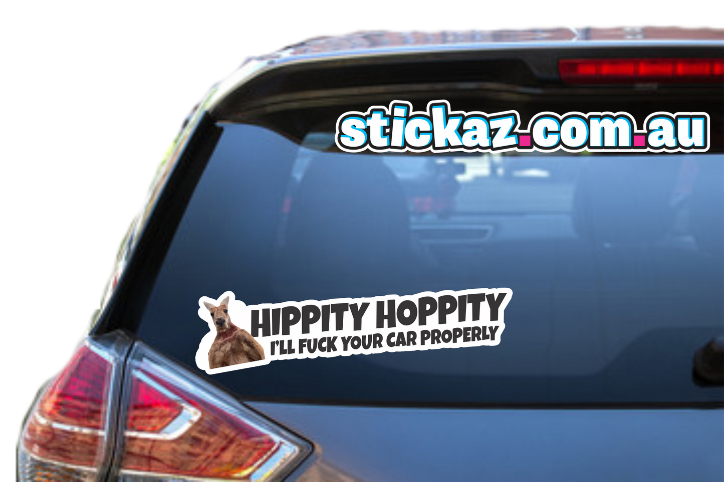 Hippity Hoppity I'll F*ck your car properly Sticker Decal Funny Aussie ute truck