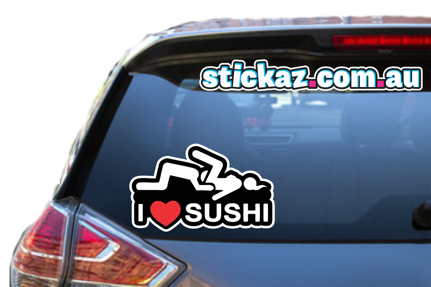 I Love sushi Sticker Decal YTB JDM 4x4 Straya Sticker UTE 4x4 149x90mm