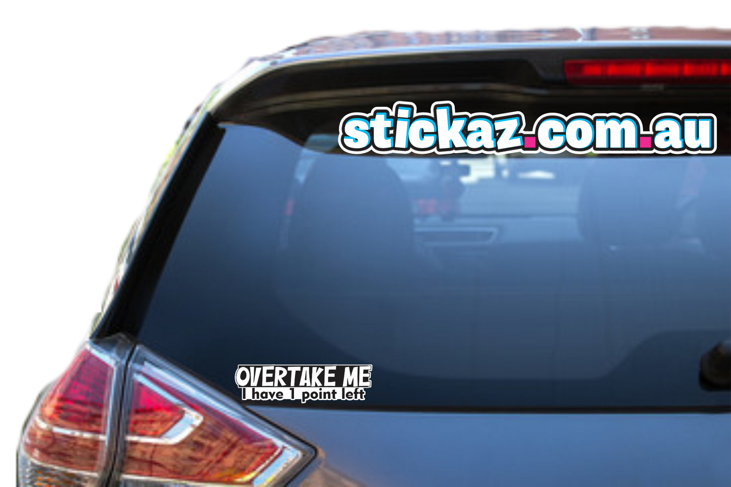 OVERTAKE ME I HAVE 1 POINT LEFT Sticker - Drift Funny JDM Hoon Bogan Skids Decal