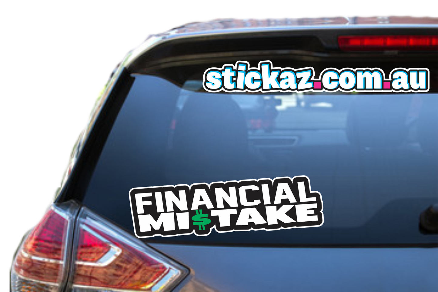 Financial Mistake Sticker JDM ute 4x4 window bumper funny car decal japan