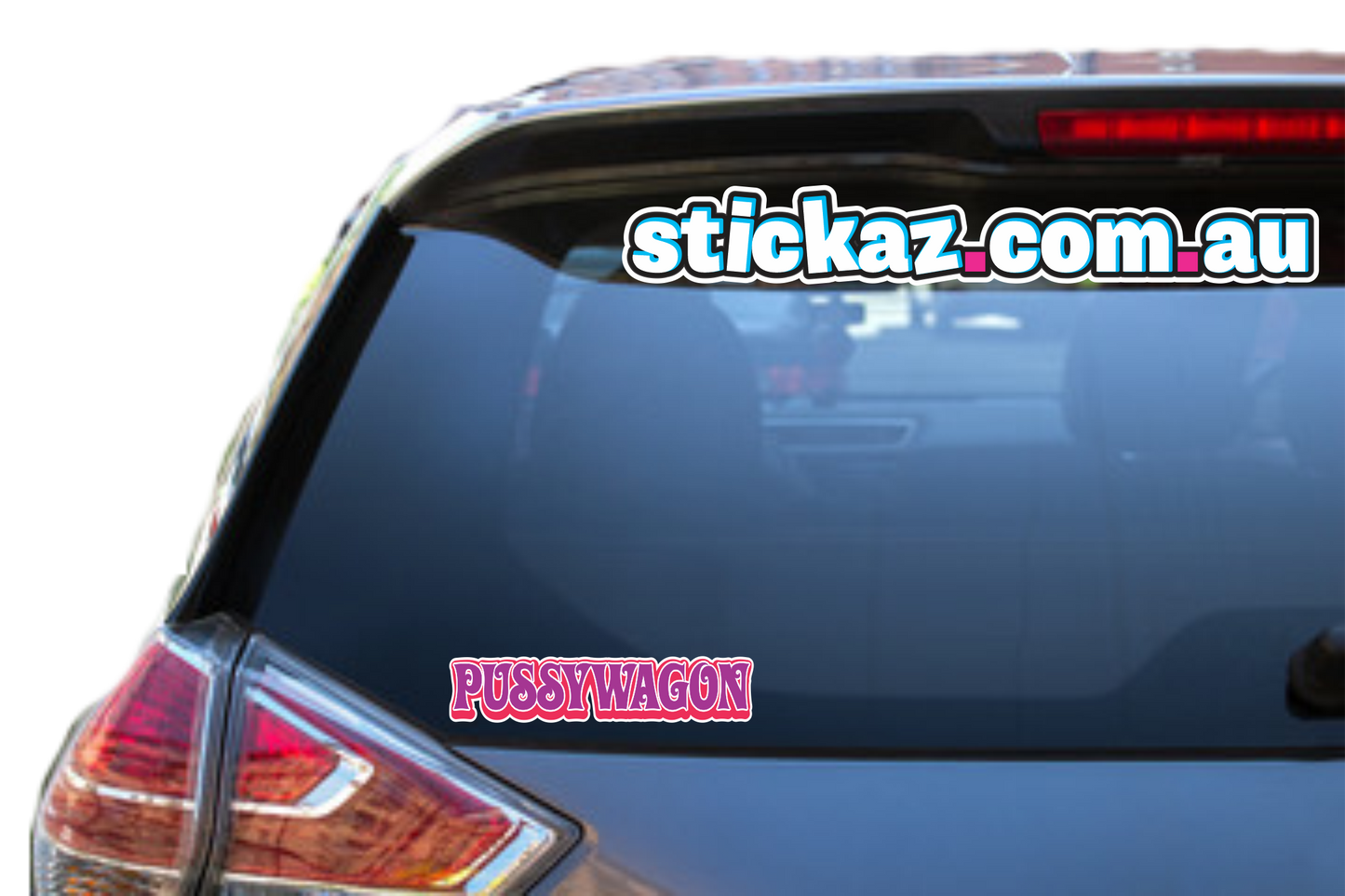 Pussy Wagon Sticker Funny Laptop Car Window Bumper JDM decal 4x4 ute 4wd