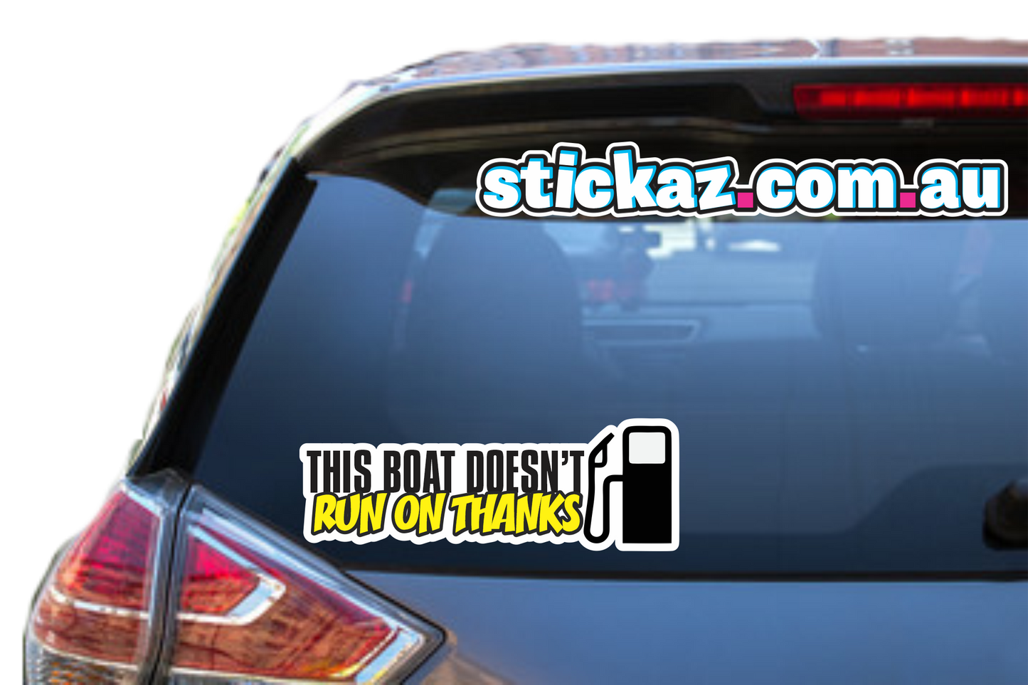 This Boat Doesnt Run on Thanks Sticker Decal 4x4 4WD Caravan Buddies MATES FREE