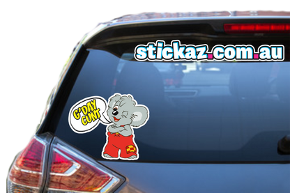 Gday C*nt Blinky Bill Bumper Sticker Decal Funny Humour Koala Meme Show AUSSIE