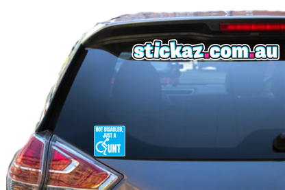 Disabled Parking C*NT Sticker decal Funny Tool idiot JDM 4x4 Bumper window