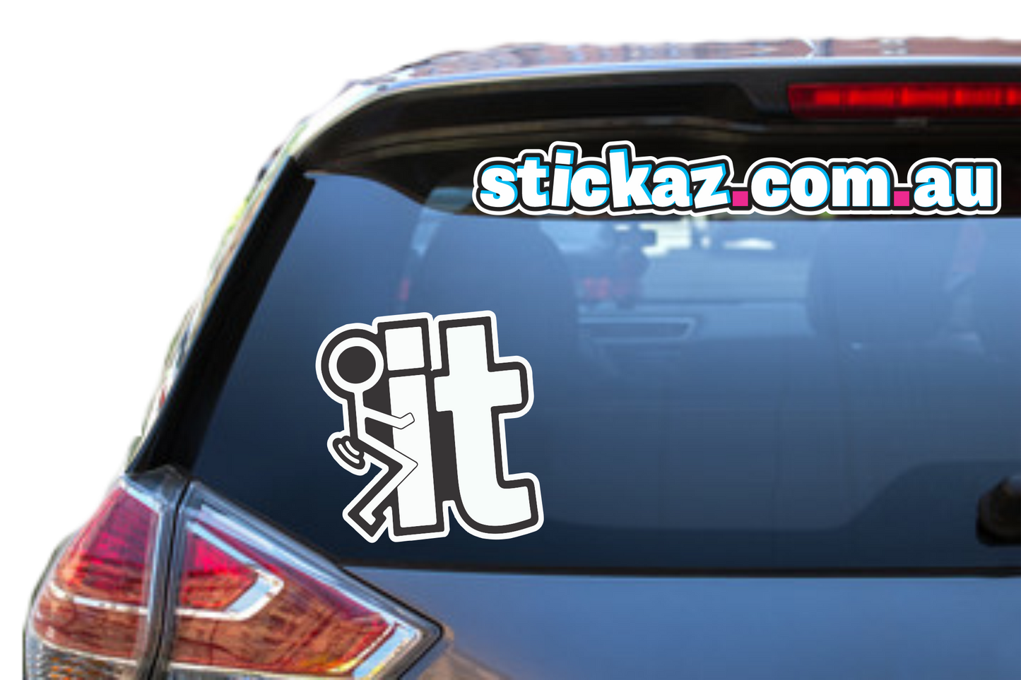 F*ck it Stick figure Sticker 107 x 105mm