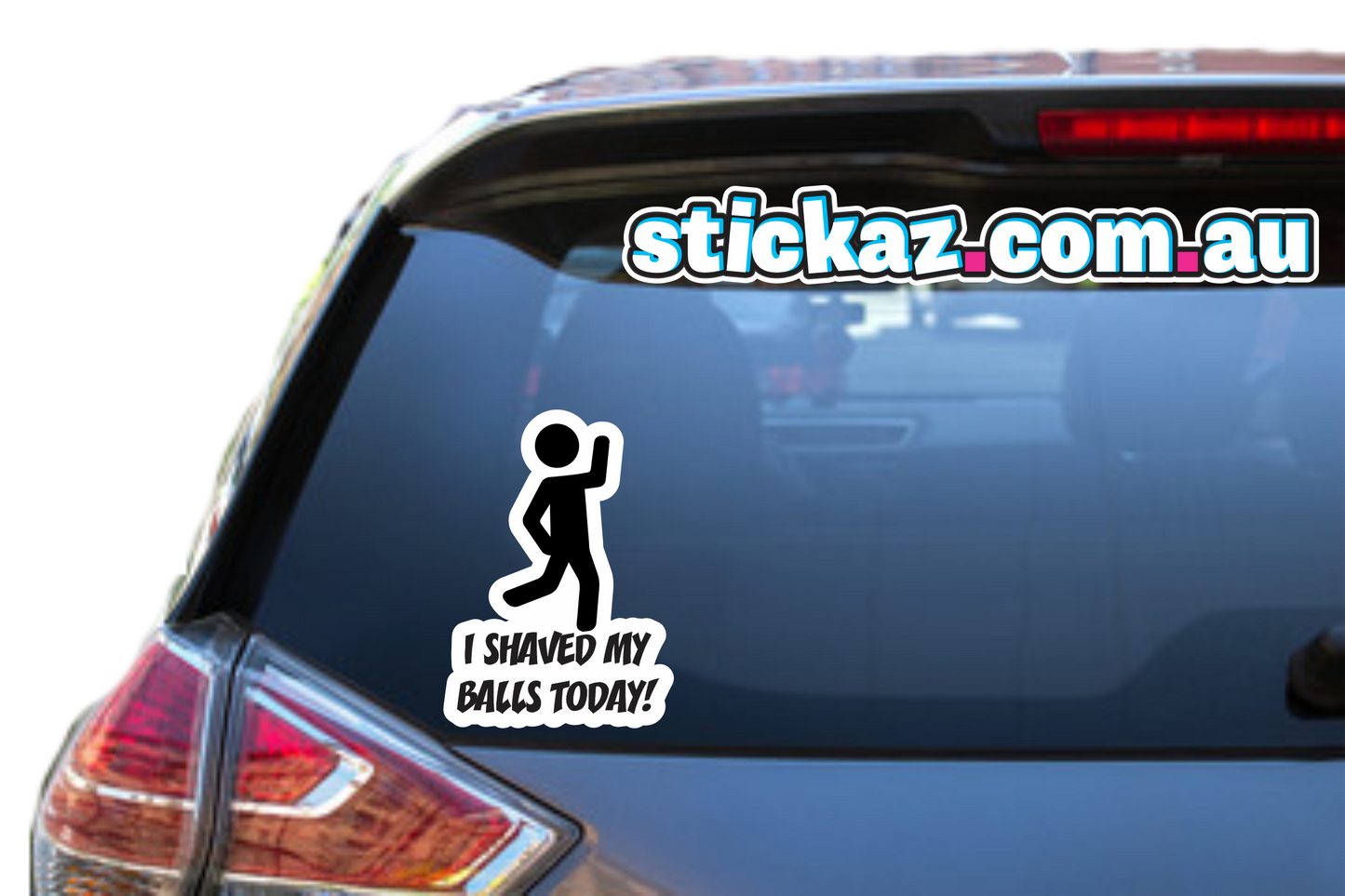 I Shaved My Balls Today Sticker Decal Funny Joke Luggage Rude Silly Car Laptop