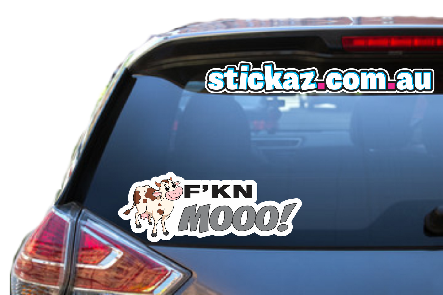 FKN MOO Funny Sticker Decal 4x4 ute Car offroad rude offensive