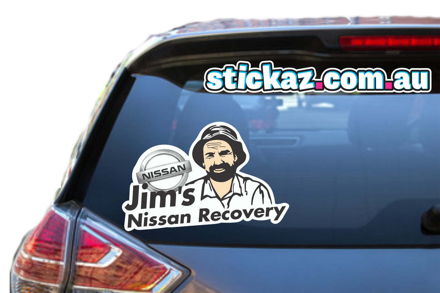 Jim's Nissan Recovery Sticker 4x4 window bumper funny car decal