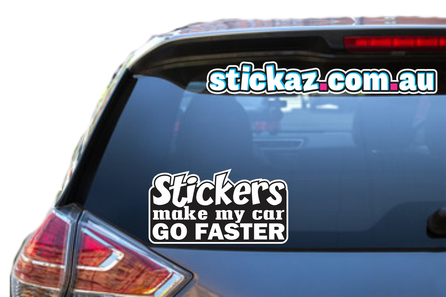 Stickers make my car go Faster Sticker Funny Laptop Car Window Bumper 4x4 Decal