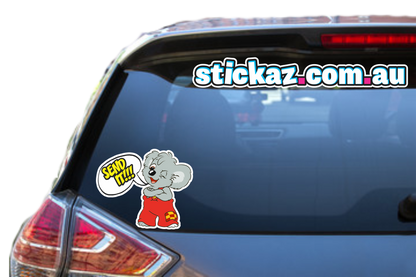 Blinky Bill SHOW Send it Sticker Decal Funny Humour AUSSIE JDM 4wd Straya