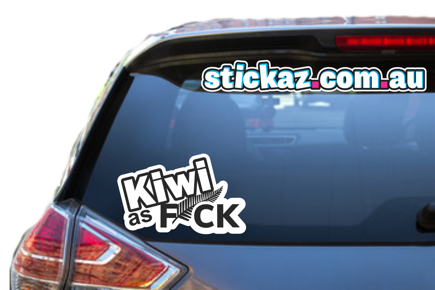 Kiwi As Fck Silver Fern Sticker New Zealand ROAD 4WD 4x4 NZ Kiwi Car Fern Decal