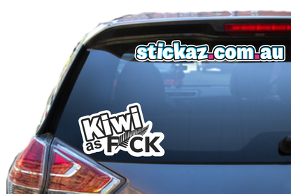 Kiwi As Fck Silver Fern Sticker New Zealand ROAD 4WD 4x4 NZ Kiwi Car Fern Decal