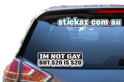 IM NOT GAY Sticker Decal - FUNNY JDM DRIFT OFFROAD CAR 4x4 4WD Sticker DECAL