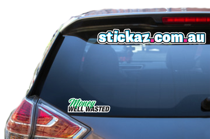 Money Well Wasted Sticker Graphic bumper window jdm v8 car ute aussie vinyl