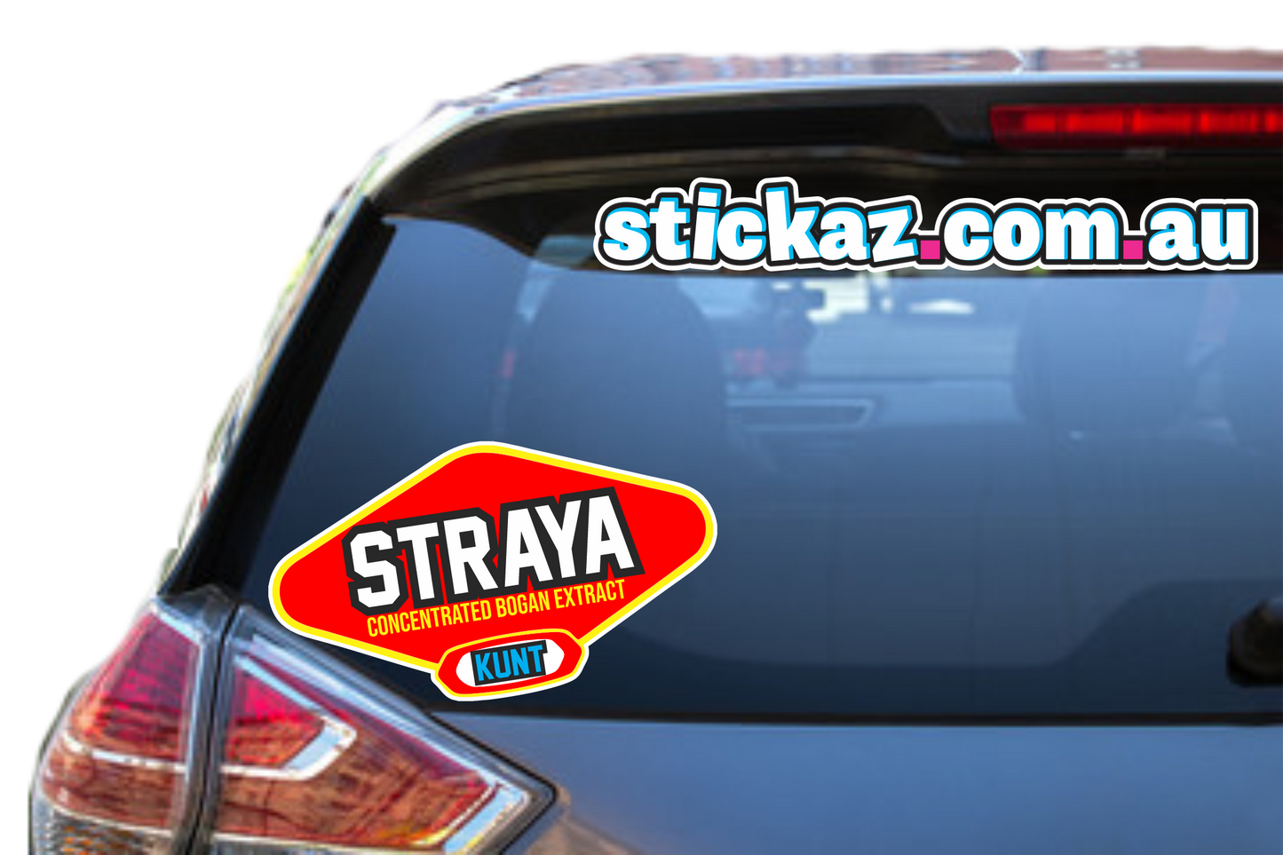 STRAYA Bogan Extract VEGEMITE Funny Sticker Aussie Car 4x4 4wd Funny Ute RUDE