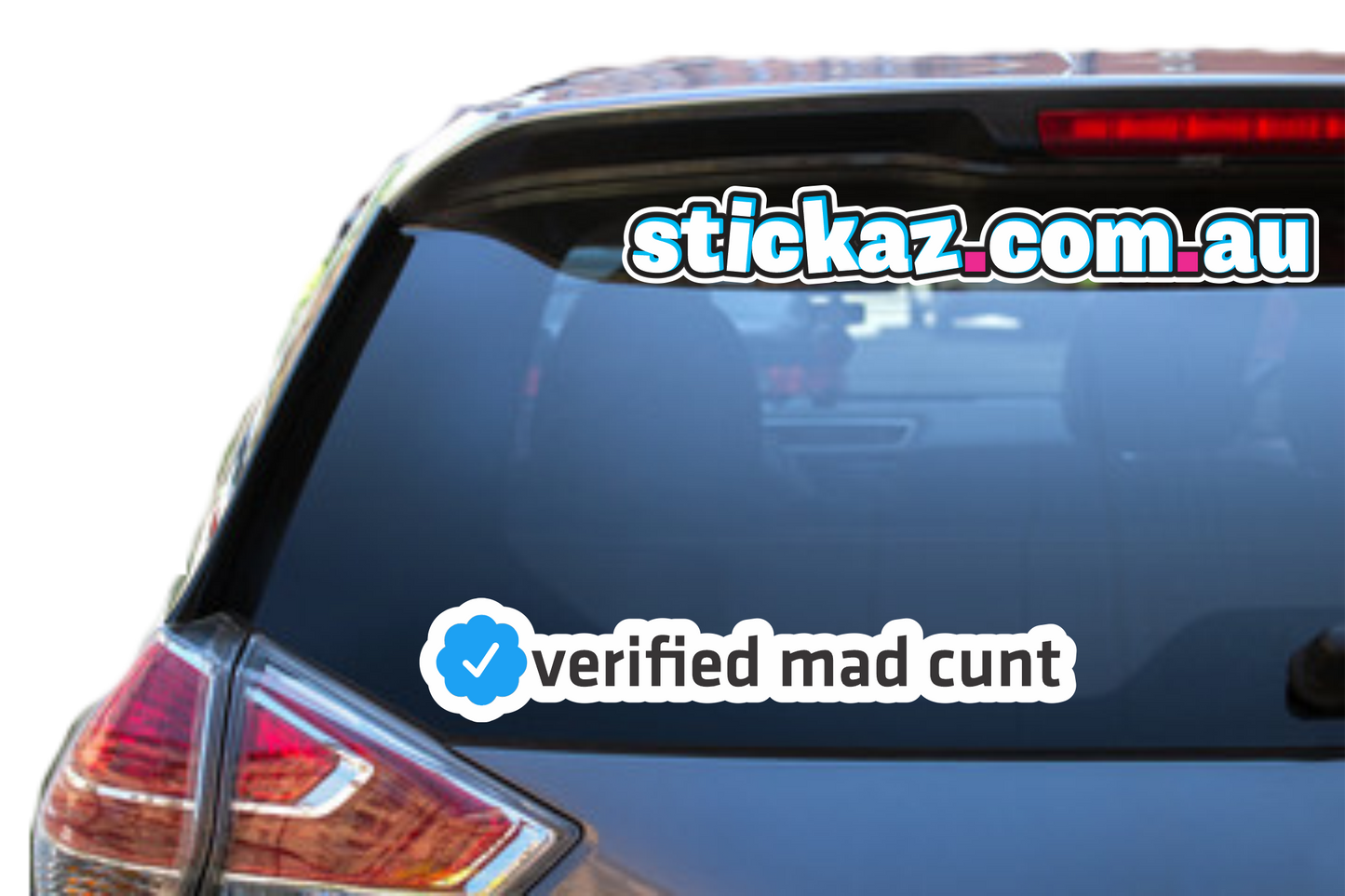 VERIFIED MAD CNT BLUE TICK Vinyl Car Sticker Decal Cheap Funny Aussie Meme Bogan