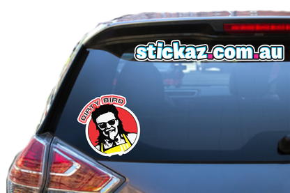 Dirty Bird FUNNY Sticker 100 x 99mm