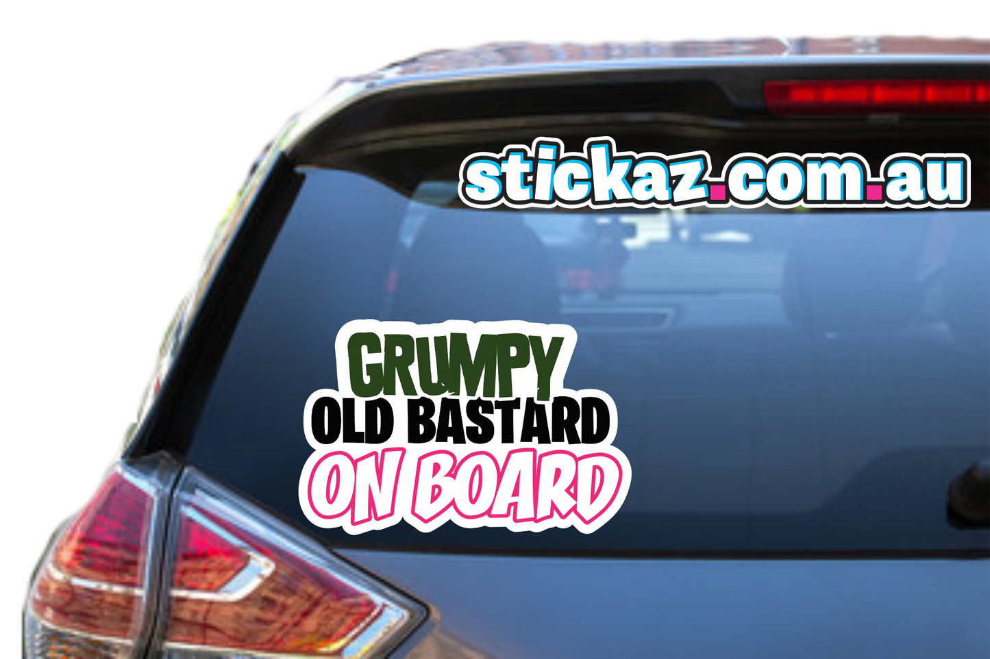 Grumpy Old Bastard On Board OLD 4wd 4x4 Sticker Decal Car Vinyl Sign Window road