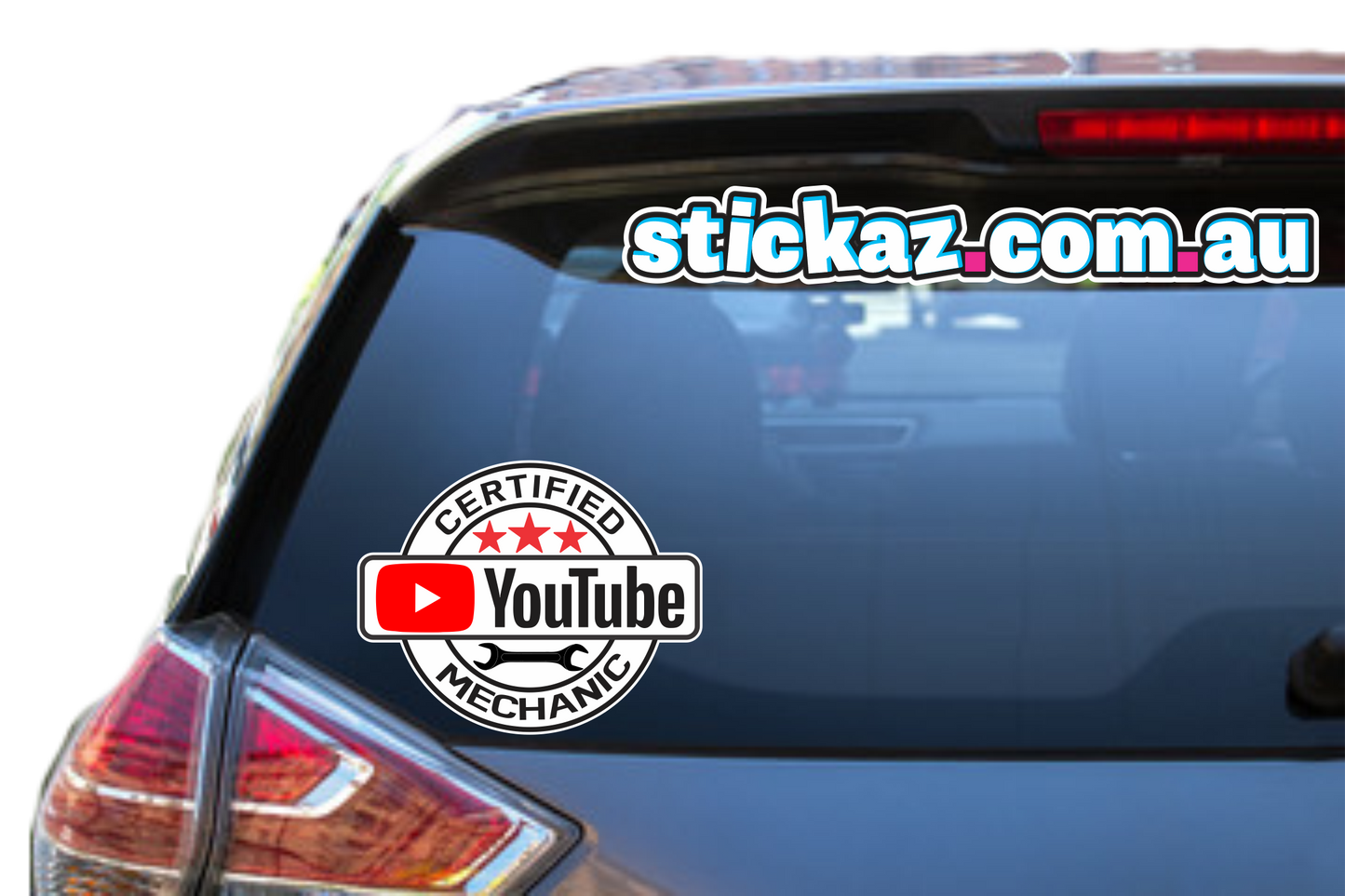 Certified Youtube Mechanic 4WD JDM car sticker decal bumper toolbox DIY funny