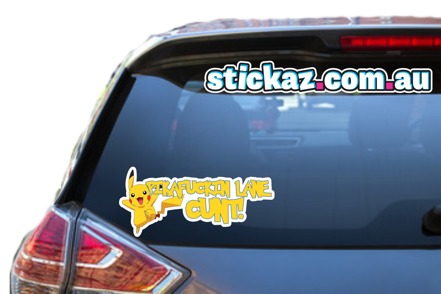 Pika F*ckin Lane C*nt Sticker Very Funny Decal Joke 4WD 4x4 prankster pokemon