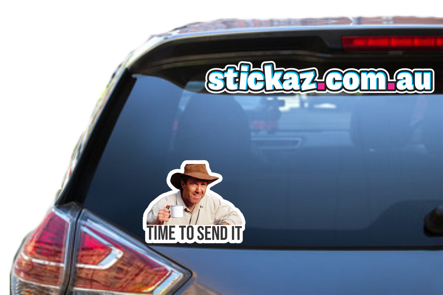 Russel Coight Send It Sticker Funny Laptop Car Window Bumper 4x4 Ute JDM Decal