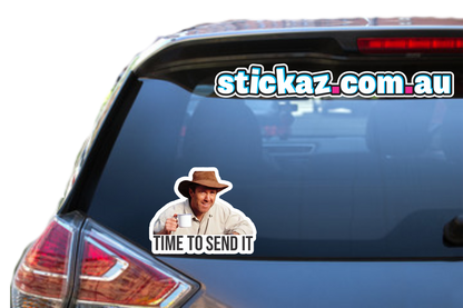 Russel Coight Send It Sticker Funny Laptop Car Window Bumper 4x4 Ute JDM Decal