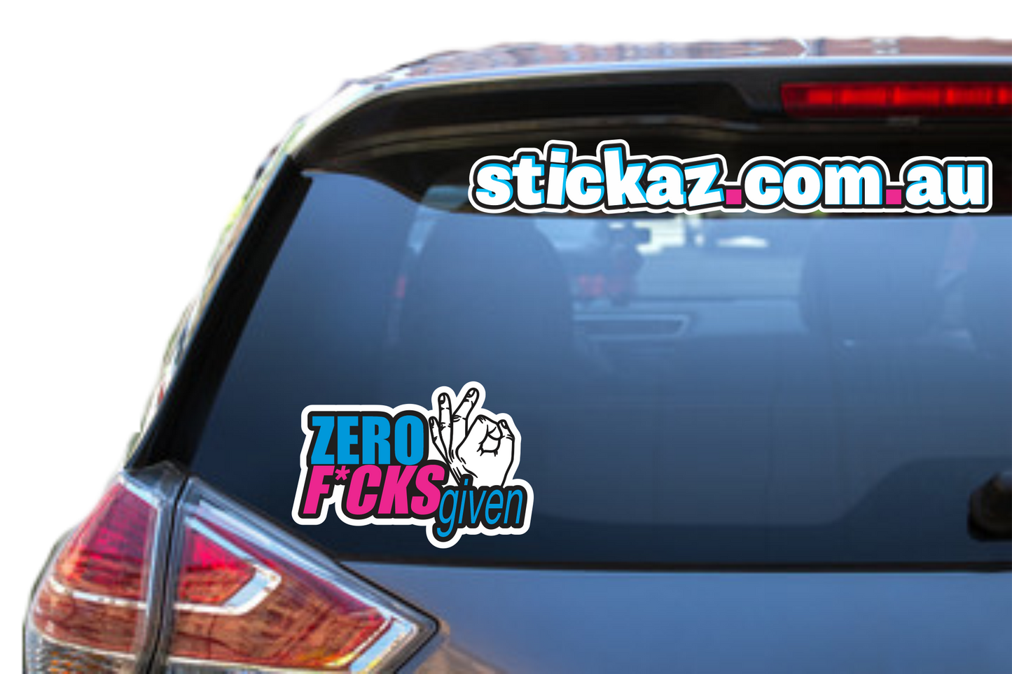 ZERO F*CKS GIVEN Sticker funny rude JDM Offroad 4x4 Aussie