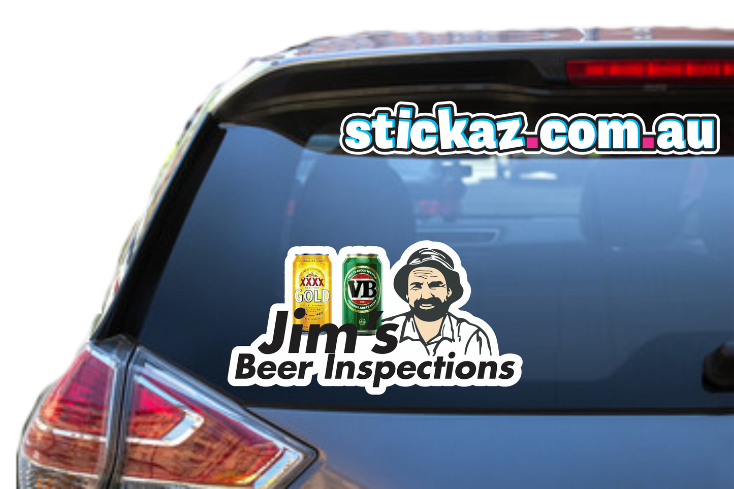 Jim's Beer Inspections Sticker Meme ute toad 4x4 window bumper funny car decal