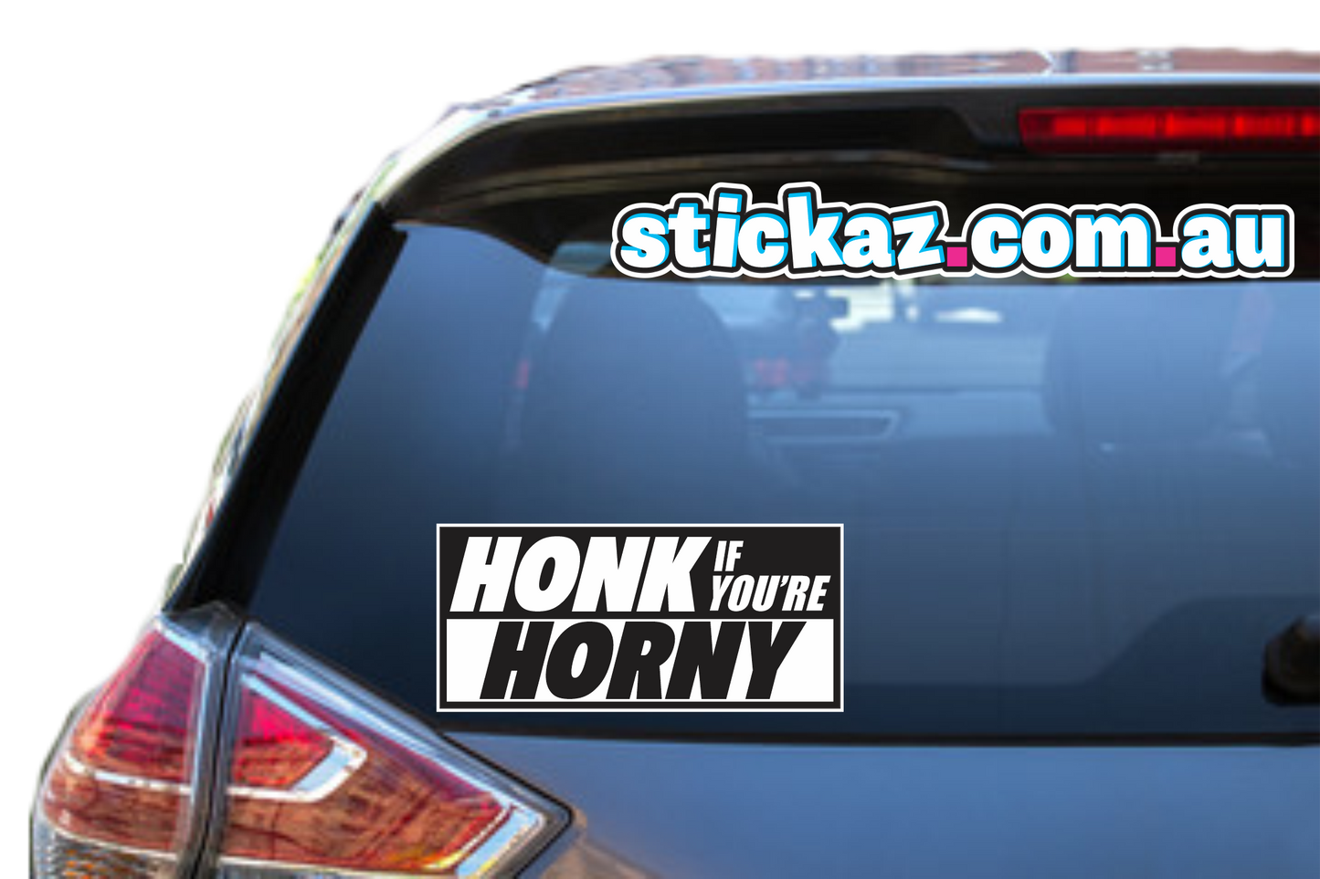 Honk if you're Horny Sticker Sticker Funny Laptop Car Window Bumper 4x4 Decal