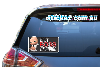 BOSS BABY ON BOARD meme cute very cool Vinyl Car Sticker Decal Funny
