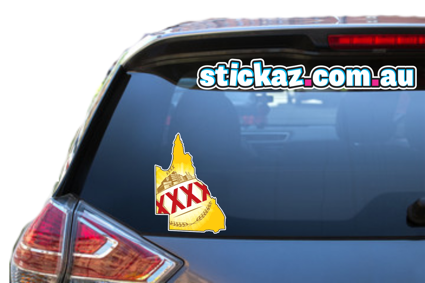 STICKER XXXX QLD state BUMPER STICKER FREE POST Aussie Beer Gold