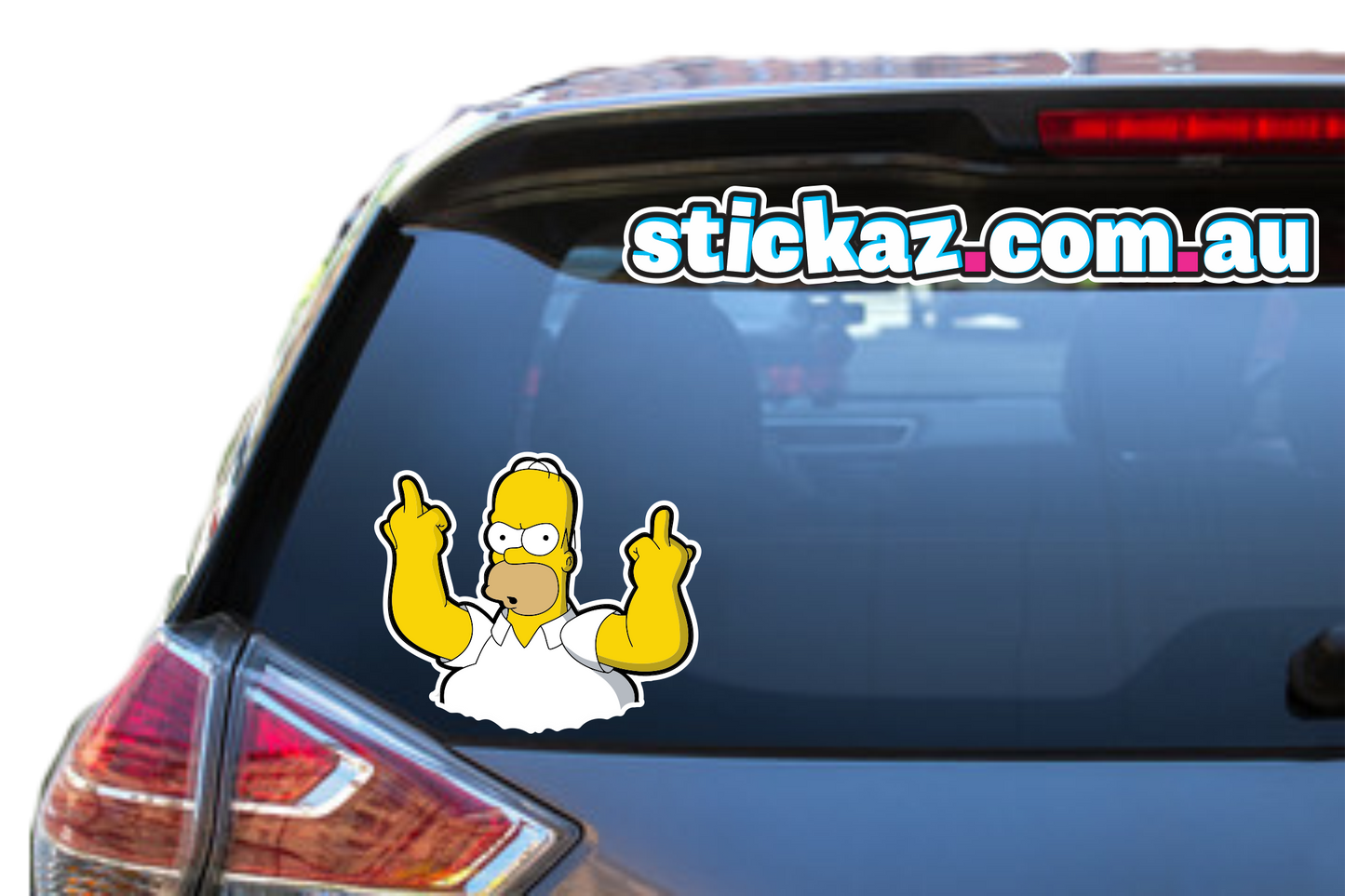 Homer F*ck You Sticker Sticker Funny Laptop Car Window Bumper 4x4 Ute Decal