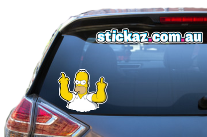 Homer F*ck You Sticker Sticker Funny Laptop Car Window Bumper 4x4 Ute Decal