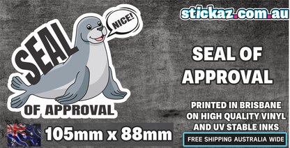 Seal of Approval Sticker / Decal - Funny Approved Cute Euro 4x4 JDM Car Laptop