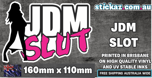 JDM Slut Sticker Funny Laptop Car Window Bumper 4x4 Decal ute 4wd