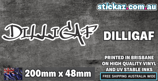 Dilligaf 4X4 car vinyl STICKER funny DECAL 4WD Ute JDM Van Truck