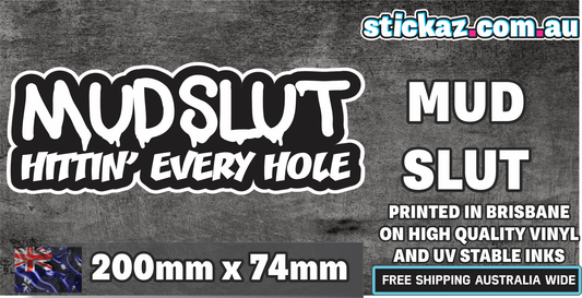 Mudslut Sticker - Funny Laptop Car Window Bumper JDM 4x4 decal 4wd