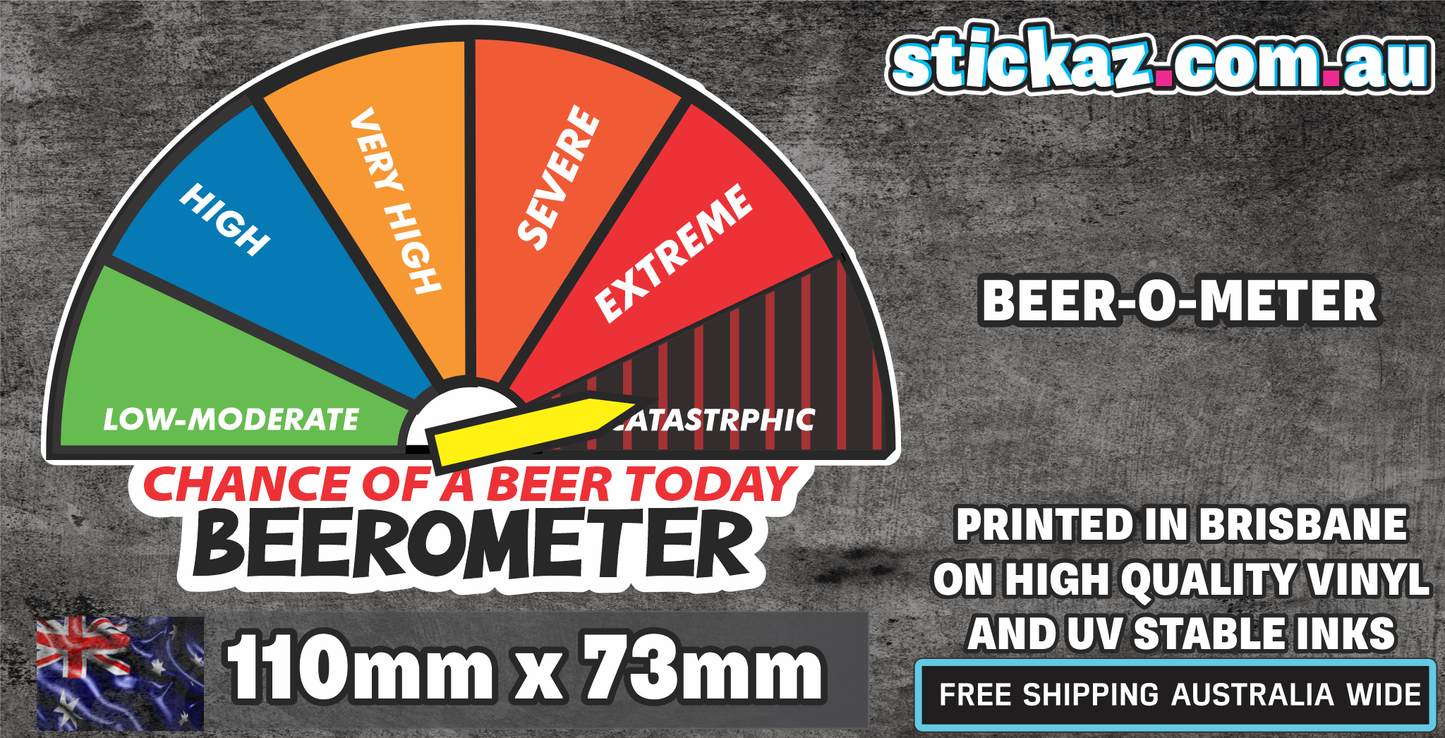 BEEROMETER STICKER FUNNY Vinyl Decal sticker BEER OFFROAD LAUGH CAR WiNDOW 4x4