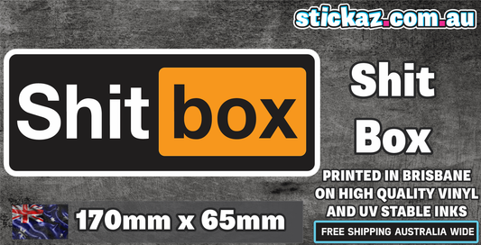 Shitbox Hub Sticker Decal 4x4 4WD Camping Caravan Trade Truck Aussie Adventure