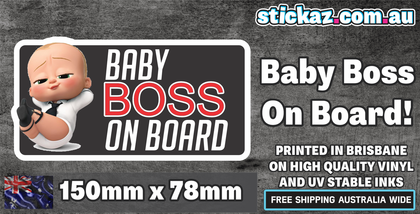 BOSS BABY ON BOARD meme cute very cool Vinyl Car Sticker Decal Funny