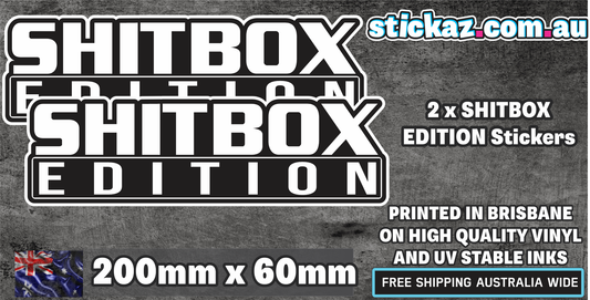 Shitbox Edition Sticker Matchbox Funny Laptop Car offroad Bumper 4x4 JDM Decal