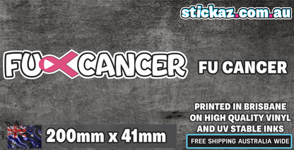 Fck Cancer Sticker F#ck Ribbon Decal Awareness Survivor Breast Hope Car Laptop