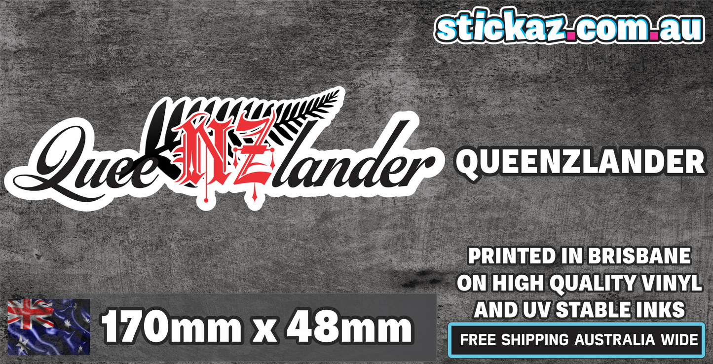 Queenslander New Zealand Fern Sticker NZ AUSKiwi Car 4WD 4x4 OFF Road Fern Decal