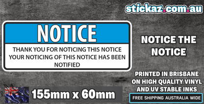 Thank you for Noticing Sticker Funny Laptop Car Bumper 4x4 Ute JDM Decal WINDOW