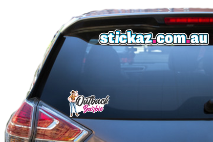 Outback Barbie Vinyl Sticker Funny 4x4 JDM Car 4WD OFFROAD COUNTRY STATION